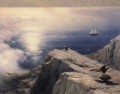 Ivan Aivazovsky a rocky coastal landscape in the aegean Seascape